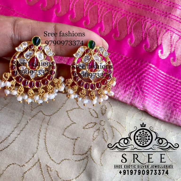 Classic Silver Earrings From Sree Exotic Silver Jewelleries