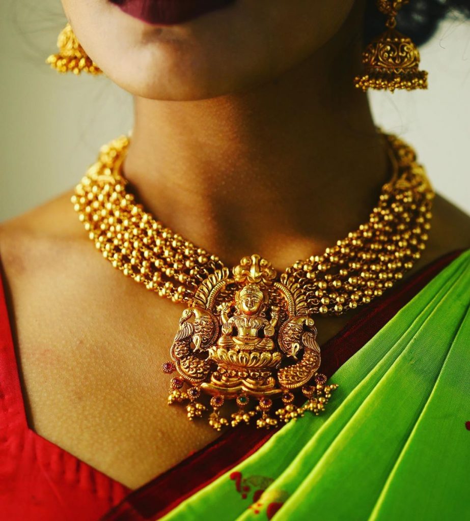 Ethnic Necklace Set From Mari Gold By Aadyaa