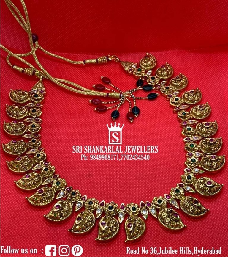 Exclusive Handmade Peacock Necklace From Sri Shankarlal Jewellers