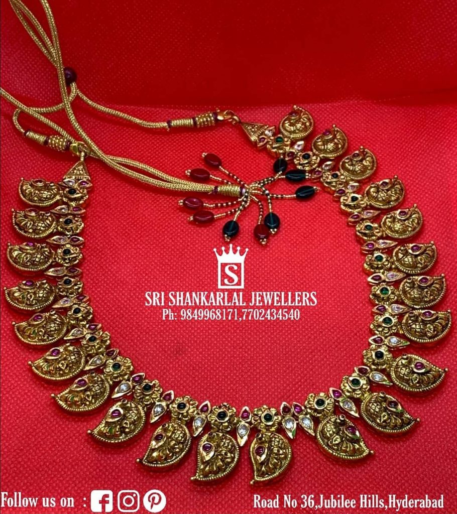 Exclusive Handmade Peacock Necklace From Sri Shankarlal Jewellers ...