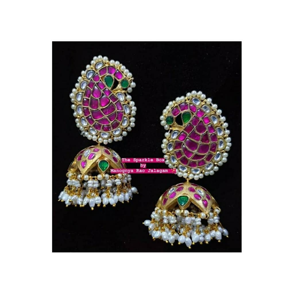 Pretty Jhumkas From Manognya Rao - South India Jewels