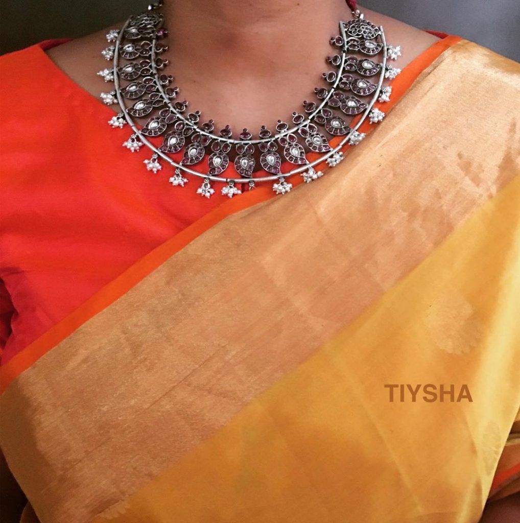 Trendy Silver Necklace From Tiysha
