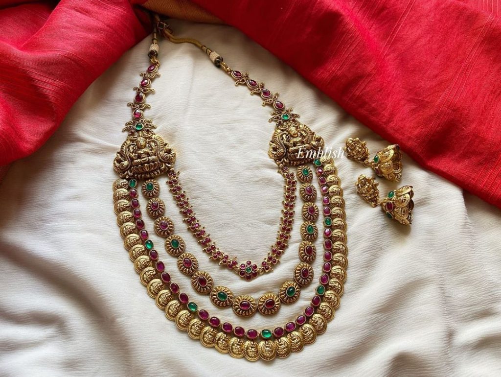 Pretty Layered Necklace Set From Emblish Coimbatore - South India Jewels