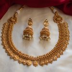 Antique Coin Necklace and Jhumka Set
