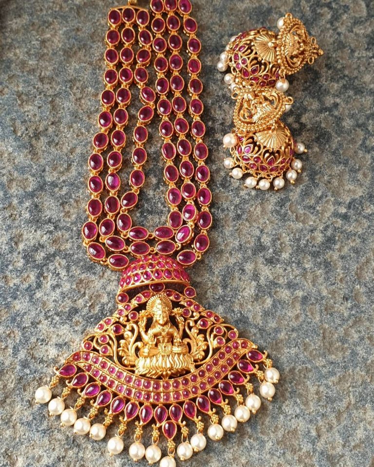 Ruby Lakshmi Kemp set from Chennai All Collection