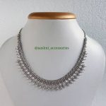 Silver Stone Necklace set from Aashni