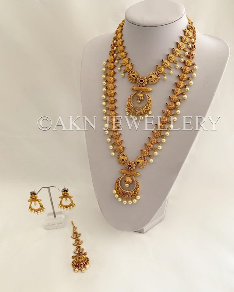 Complete Bridal Necklace Set - South India Jewels