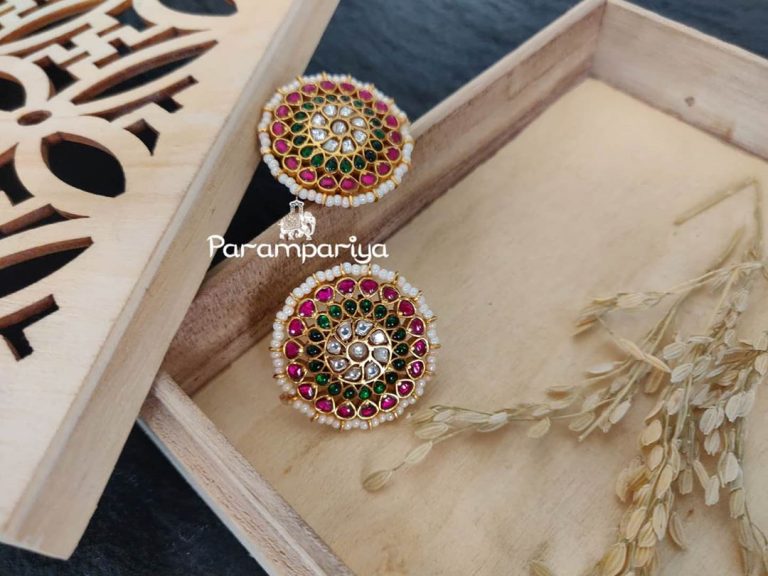 kundan-ear-studs