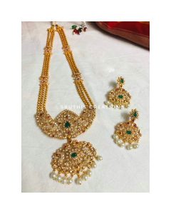 Long Haram Necklace Set by Sruthis - South India Jewels
