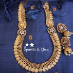 Matte Finish Coin Necklace Set by Sparkle &Glow by Archana