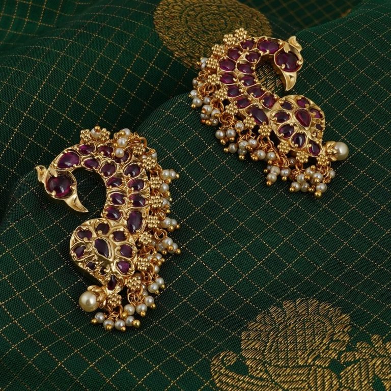 antique-peacock-earrings