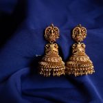 Gold Temple Jhumkas by Anicha