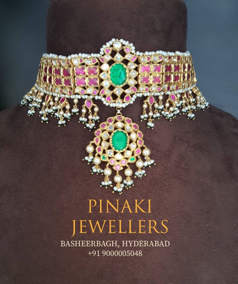 kundan-multicolor-stone-choker-necklace