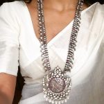 Silver and Kundan Long Necklace