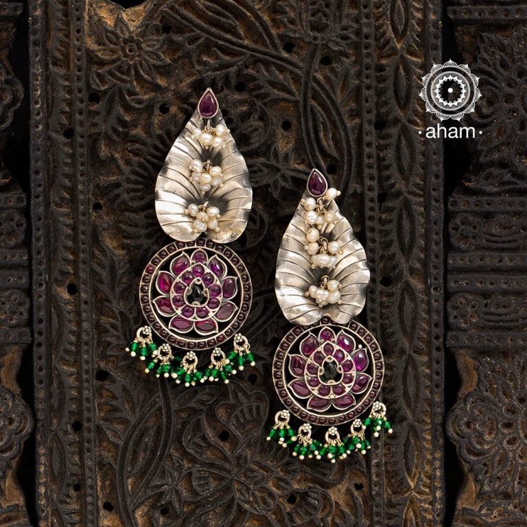 silver-lotus-earrings