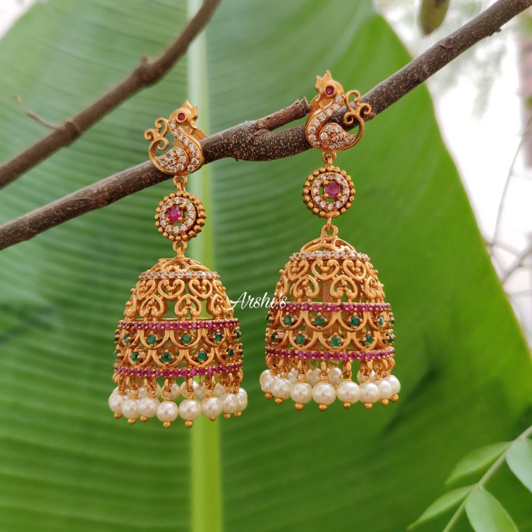 Pearl-Drops-Peacock-Jhumkas-01