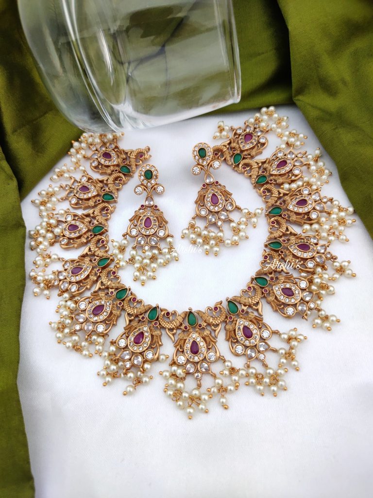 Semi-Precious-Peacock-Guttapusalu-Necklace-01