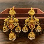 Silver Gold Plated Temple Jhumka