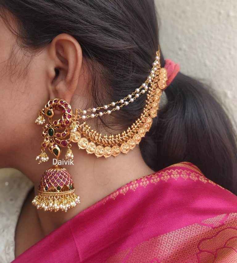 Classic Long Bridal Jhumkas With Mattals - South India Jewels