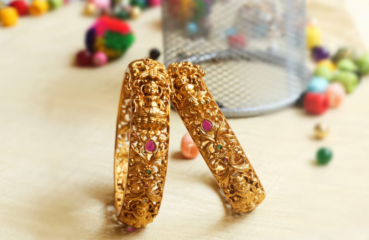 Men Rose Gold Matte Rectangle Shape Kadha Bangle Bracelet  Cenora Jewellery