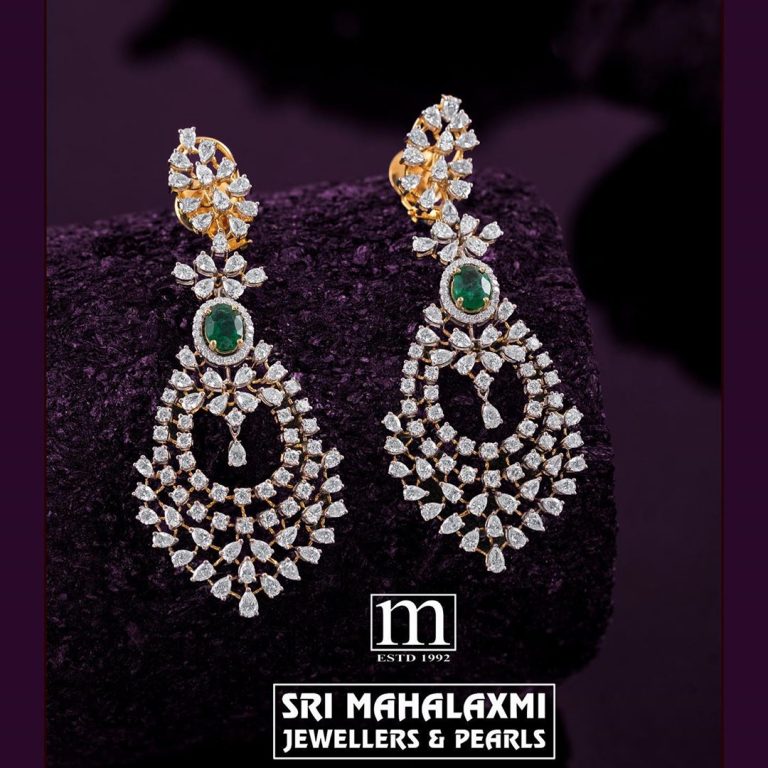 diamond-emerald-hanging-earrings