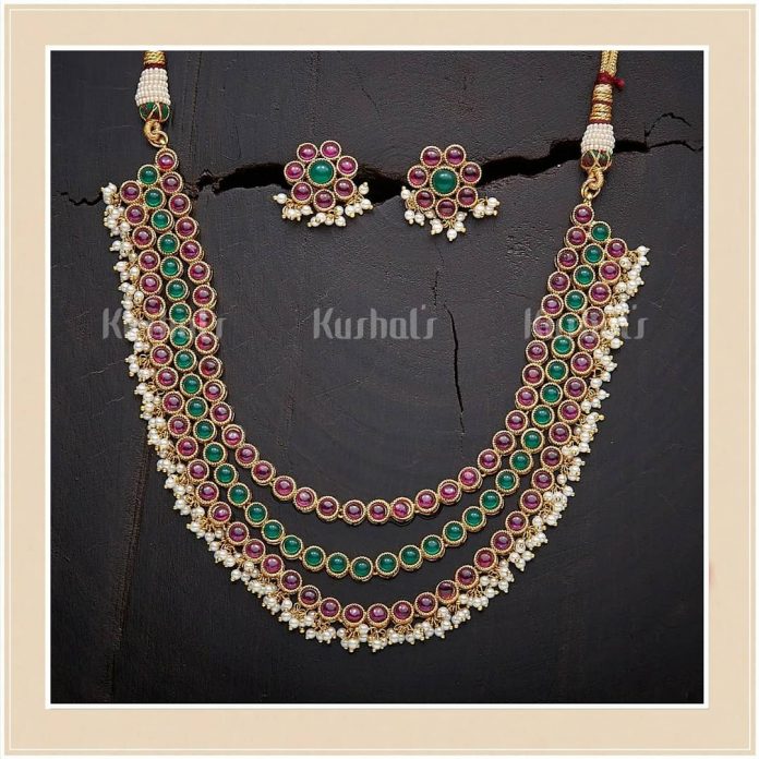 Multilayer Antique Necklace - South India Jewels