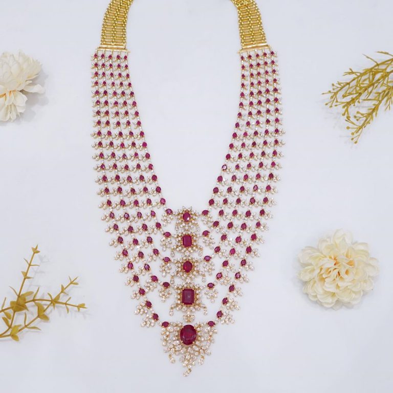 multilayered-diamond-ruby-necklace