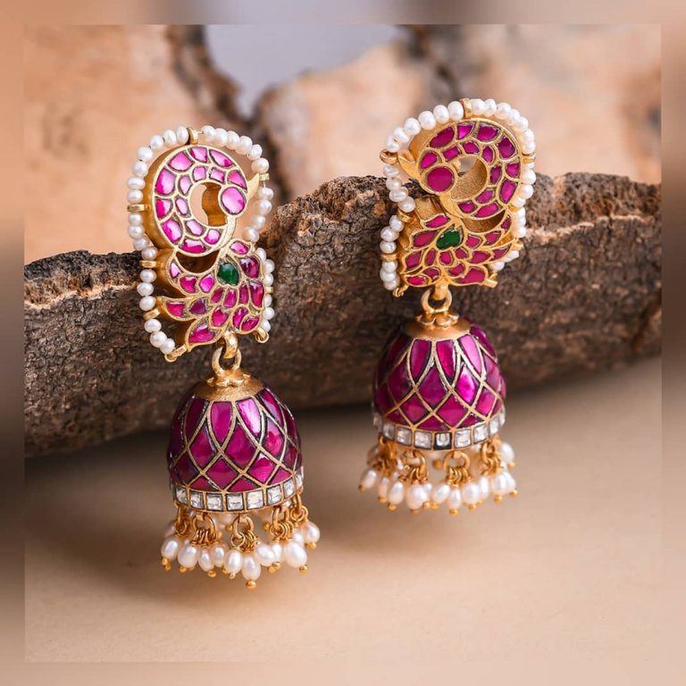 peacock-design-sterling-silver-jhumka