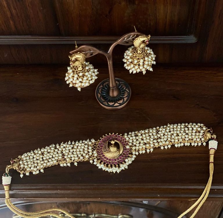 pearl-choker-necklace-set