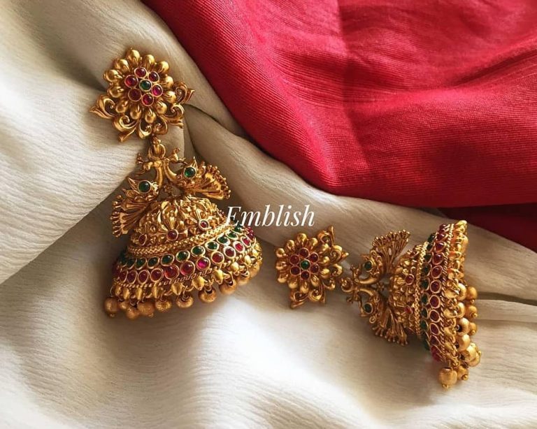 bridal-matte-flower-jhumka