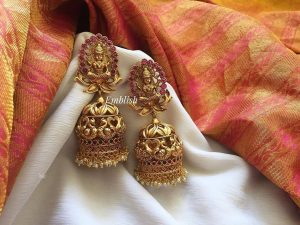 Long Lakshmi Bridal Jhumka - South India Jewels
