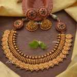 Antique Lakshmi Coin Necklace and Jhumkas