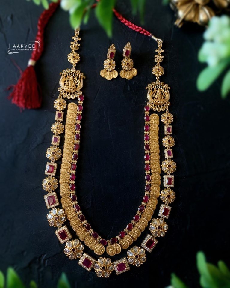 gold-plated-lakshmi-haram-with-ruby-stones