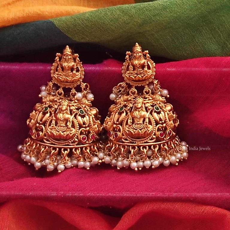 Bridal-Style-Temple-Lakshimi-Jhumka-01