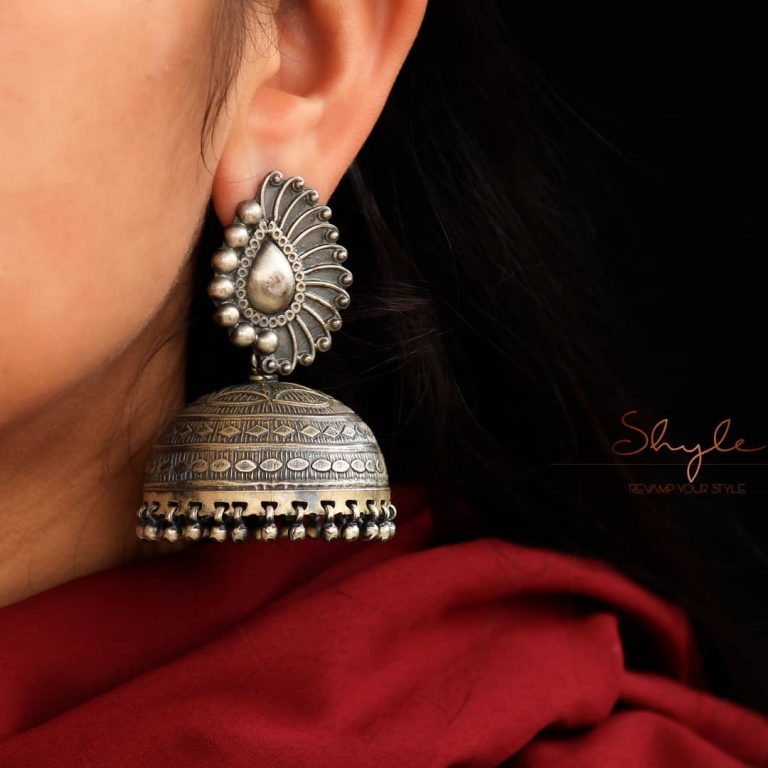 handcrafted-silver-jhumka