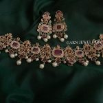 Ruby And Emerald Choker Necklace And Earrings