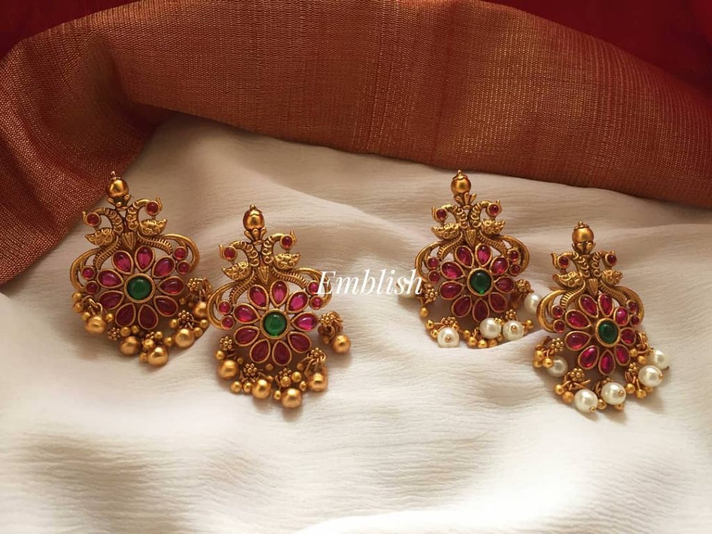 Flower Drop Earring - South India Jewels