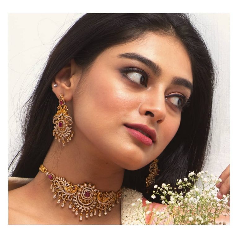 Gemstones Designer Choker Necklace Set - South India Jewels