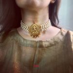 Matte Pearls Lakshmi Choker Necklace