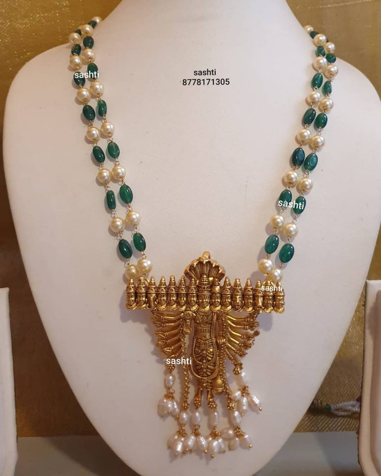 Antique Necklace Design - South India Jewels