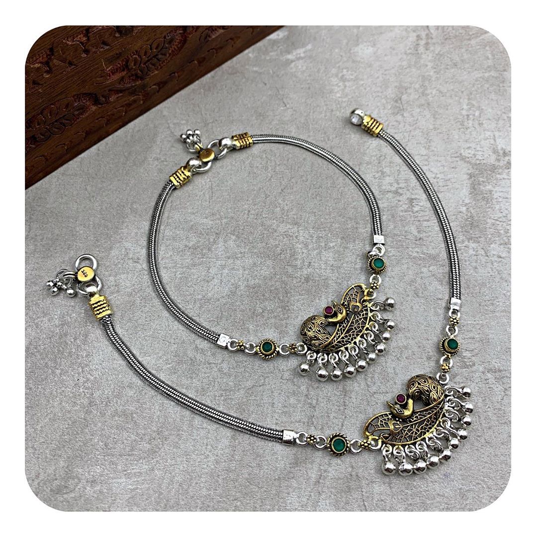 daily-wear-silver-antique-oxidised-anklets