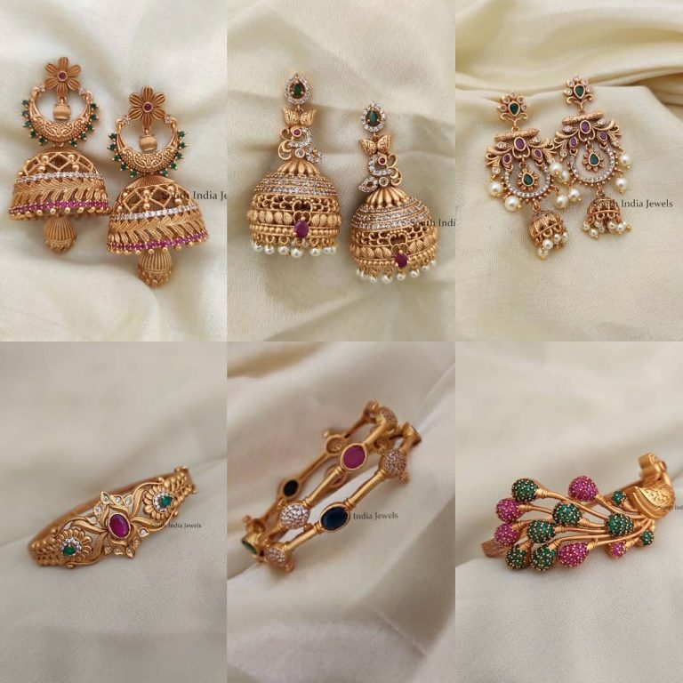 Imitation Jhumkas And Bangles Collection - South India Jewels
