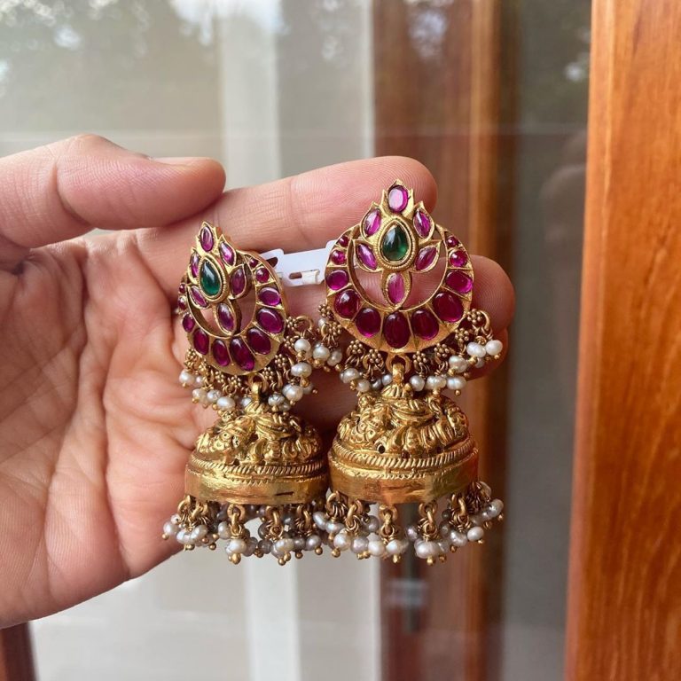 silver-gold-plated-antique-jhumkas