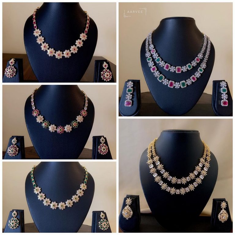 american-diamond-necklace-sets-earrings