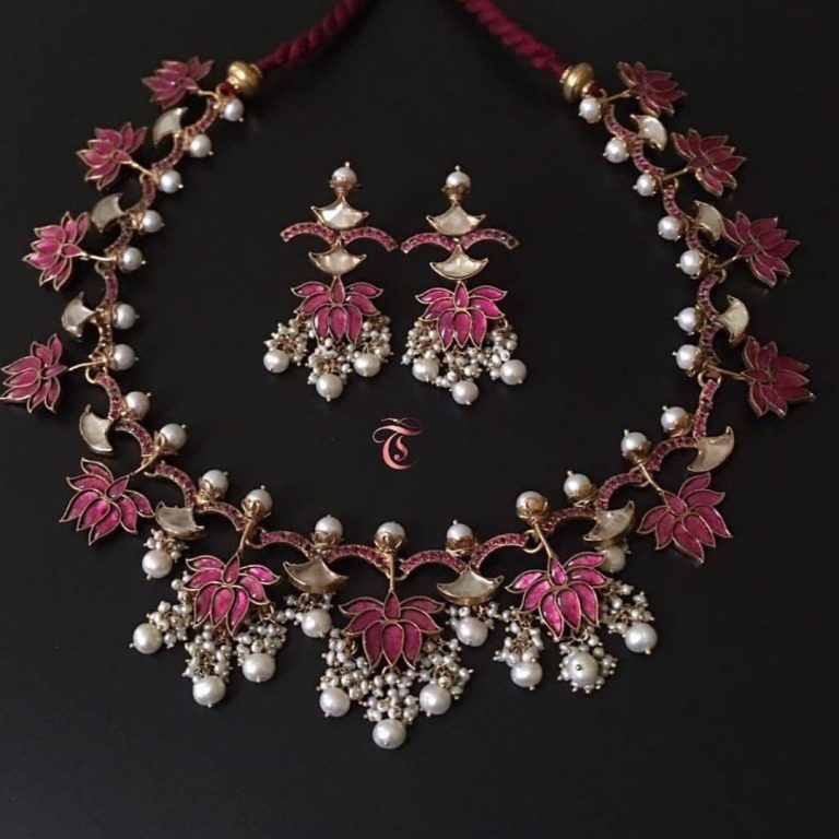 lotus-design-silver-guttapusalu-necklace-set