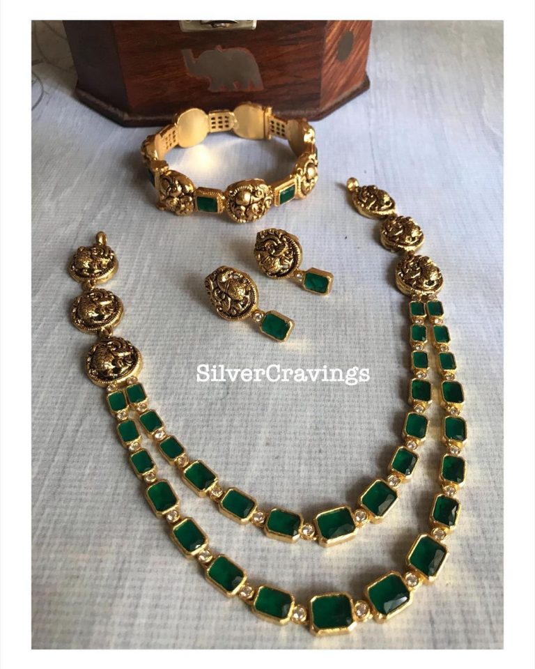 emerald-peacock-nakashi-necklace-combo-set