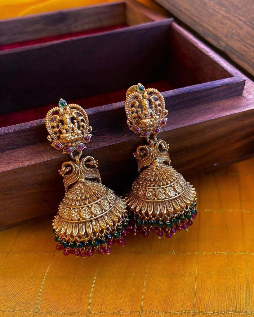 Imitation Lakshmi Jhumkas - South India Jewels