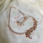 Rosegold Twig Floral Design Necklace