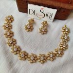 Delicate Floral Stones Necklace By The Brand Desire Collective!