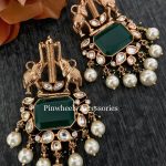 Elephant Design Earrings With Pearl Drops By Pinwheels Accessories